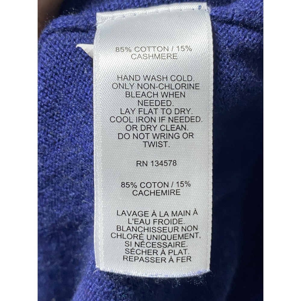 Vineyard Vines Blue Cashmere Blend 1/4 Zip Up Pullover Sweater CatchPoint Medium - Picture 5 of 7